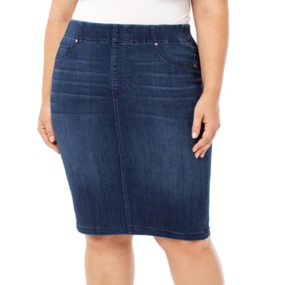 liverpool jean skirt